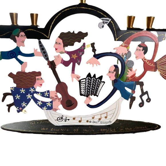 Silvestri Holiday Hanukkah Menorah The Musicians Accordion Music